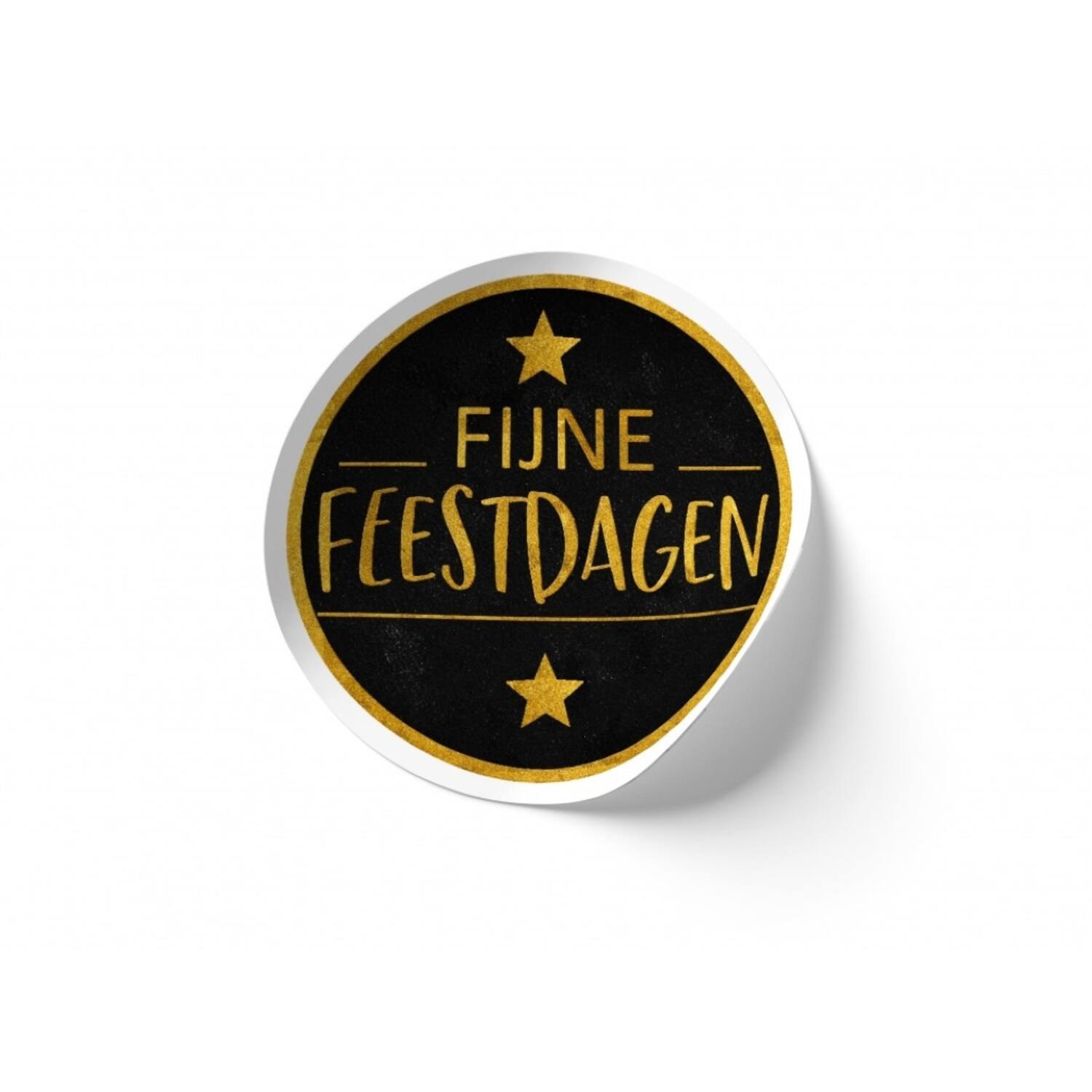 STICKERS 'FIJNE FEESTDAGEN'  500st/rol